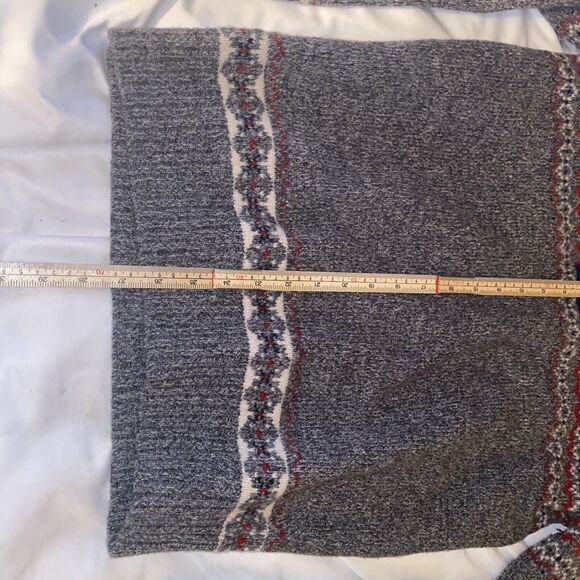 Tommy Hilfiger‎ Navy Red Fair Isle Lambswool 1/4 Sweater Button Men Size Small - Picture 5 of 11